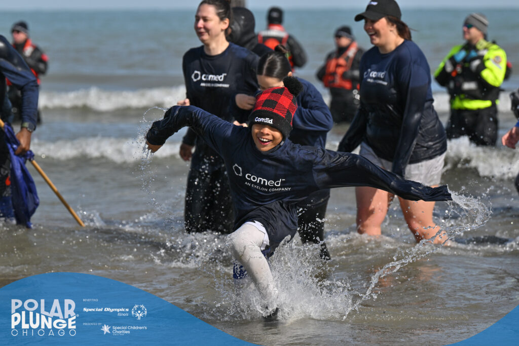 Chicago, IL - Sunday, March 02, 2025: Polar Plunge Chicago for Special Olympics Illinois presented by Special Children’s Charities at North Avenue Beach. Photographer: Daniel Bartel